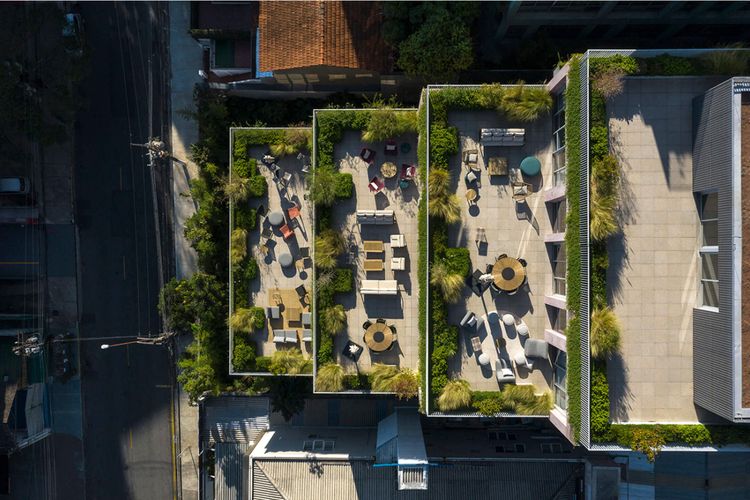 Vista superior do edifício 555