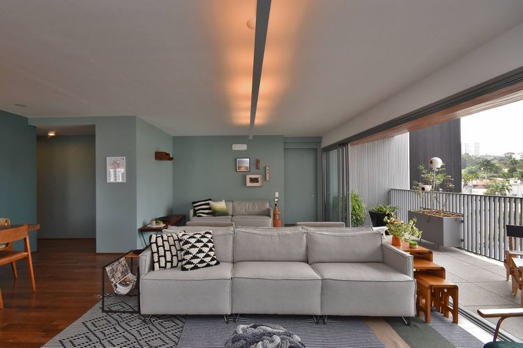 Vista da sala do decorado do Azul