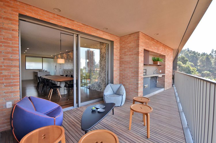 Sala do apartamento decorado Mirá