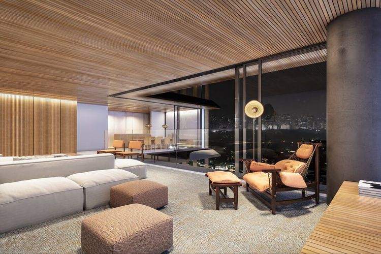 Interior do apartamento decorado Nube